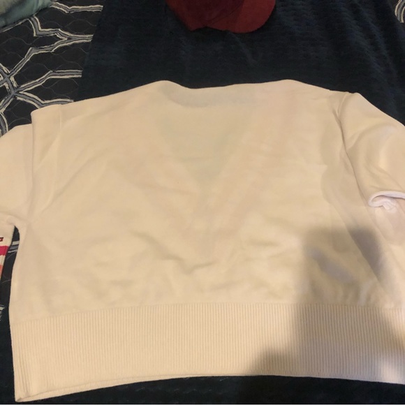 NWT Tommy Hilfiger Cropped V neck collegiate sweater Large - Picture 6 of 6